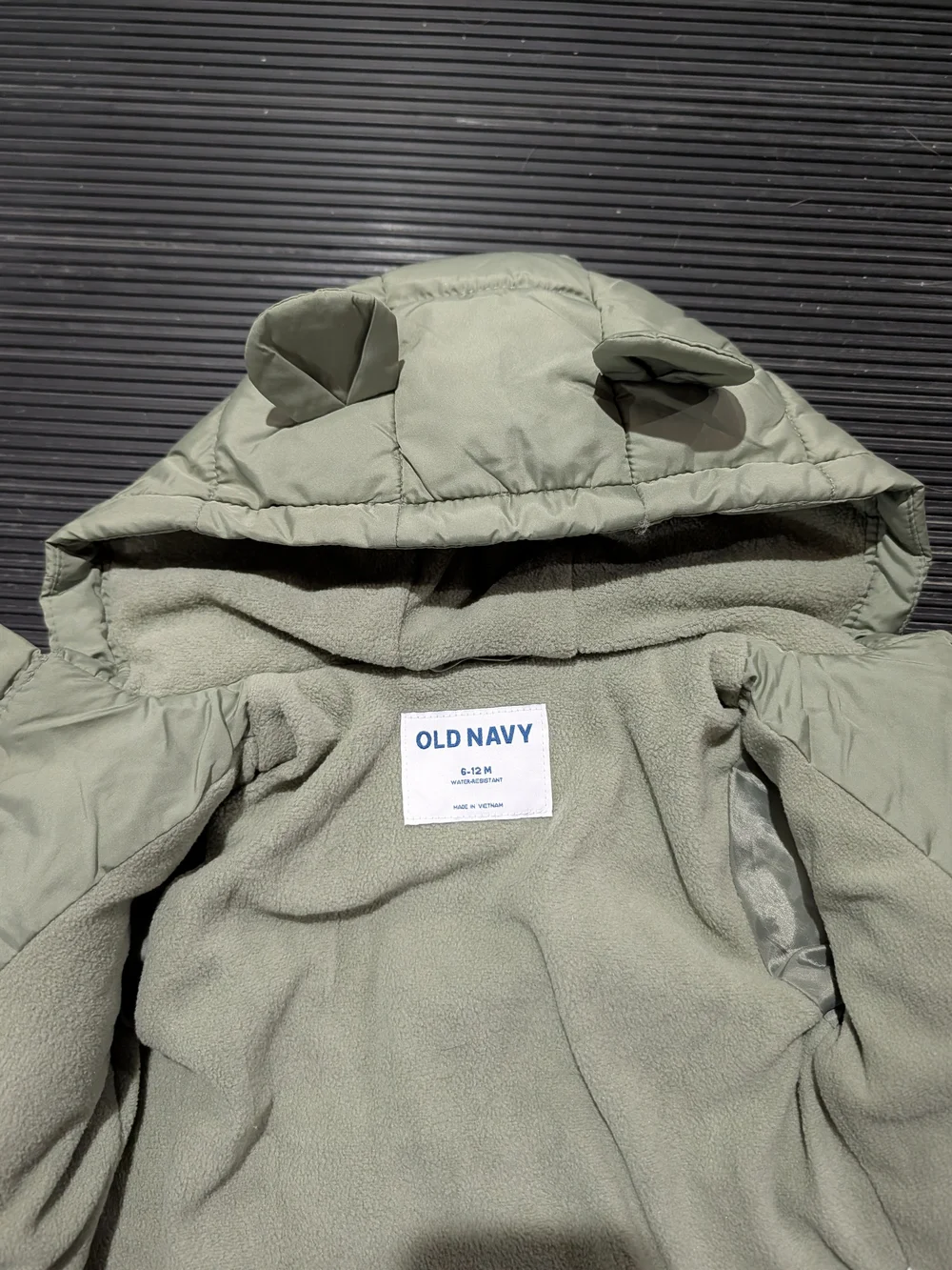 Old Navy Kids Puffer Jacket with Hood Ears 6-12 Months